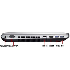 notebook Asus N46VM V3081Q conexões