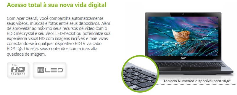 Notebook Acer Aspire E1 320GB