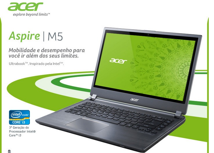 Ultrabook Acer Aspire M5-481T-6650 com Intel Core i3 e Windows 8