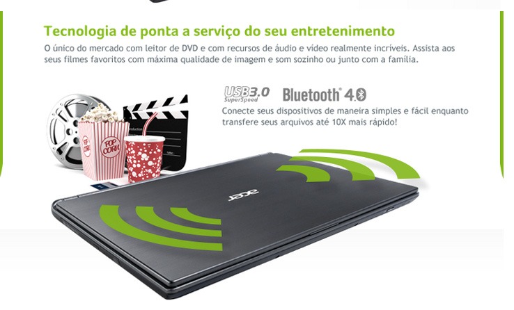 Ultrabook Acer Aspire M5 recursos de áudio e vídeo