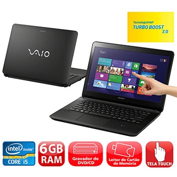 Notebook Touch Sony Vaio Fit SVF14215CBB | Ponto