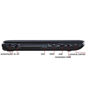 notebook Samsung ATIV Book 2 270E4E KD4 conexões