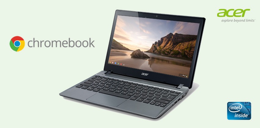 Chromebook Acer C710-2859 com sistema operacional Chrome OS