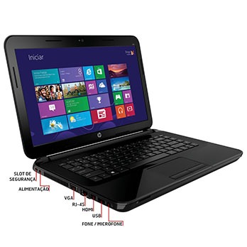 notebook HP 14 d030br conexões