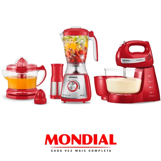 Kit Mondial Gourmet Red Premium Inox kit mondial gourmet red premium inox