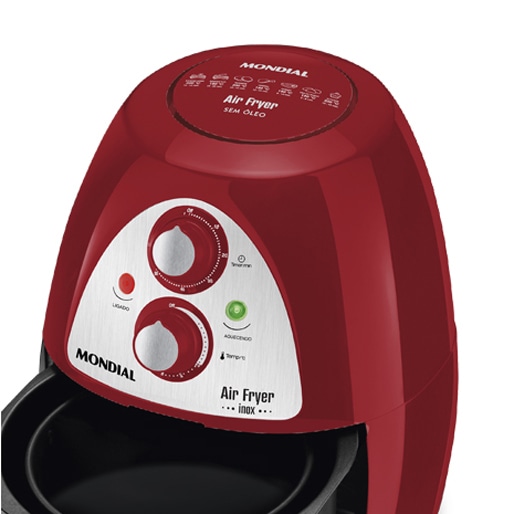 Fritadeira Air Fryer Mondial Inox Red Timer