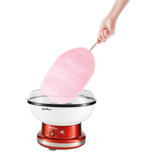 Máquinha Algodão Doce Britânia Cottonpop Mão Palito