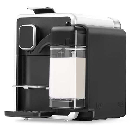 Máquina apresenta bandeja coletora de capsulas usadas e o reservatório de leite pode ser armazenado em geladeira após uso. máquina cafeteira tres leite reservatório branca barista multipressão