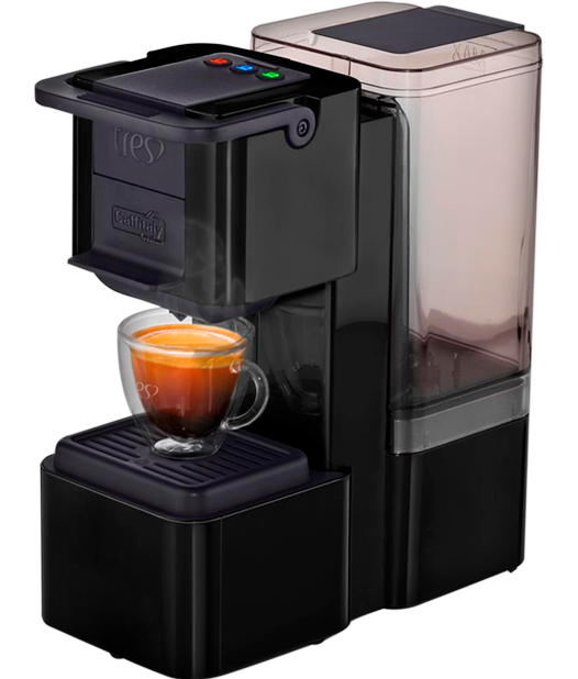 Máquina Café Expresso Multibebidas Automática TRES Pop Plus Preta