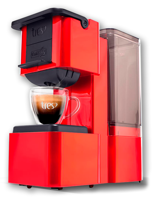 Pressão de 15 ou 2 bar Máquina Expresso Multibebidas TRES Pop Plus botões luminosos