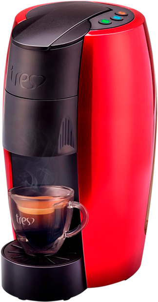 Máquina de Café Espresso Automática TRES LOV - Vermelha Máquina de Café Espresso Automática TRES LOV Vermelha