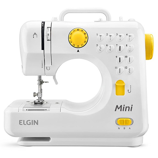 Máquina de Costura Mecânica Elgin Mini BL 1004 Máquina costura Mecânica Elgin Mini BL1004 branca roupas portátil