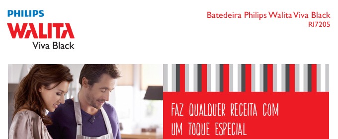 Batedeira Philips Walita Viva Black RI7205