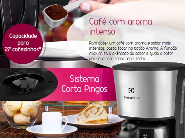 Cafeteira com Corta Pingos Sitema Corta Pingos