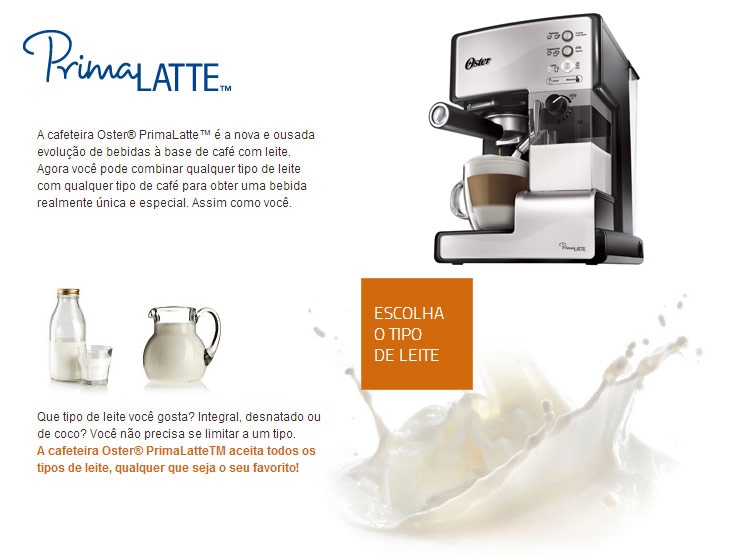 Cafeteira Expresso Oster Prima Latte - Prata