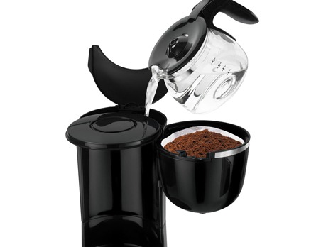 cafeteira Arno New Perfectta Preta aberta