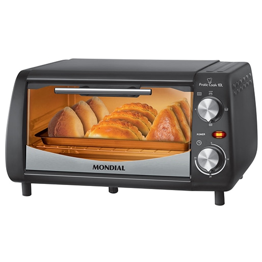 Pronto em minutos forninho Mondial Pratic Cook FR-08 grelha retrátil