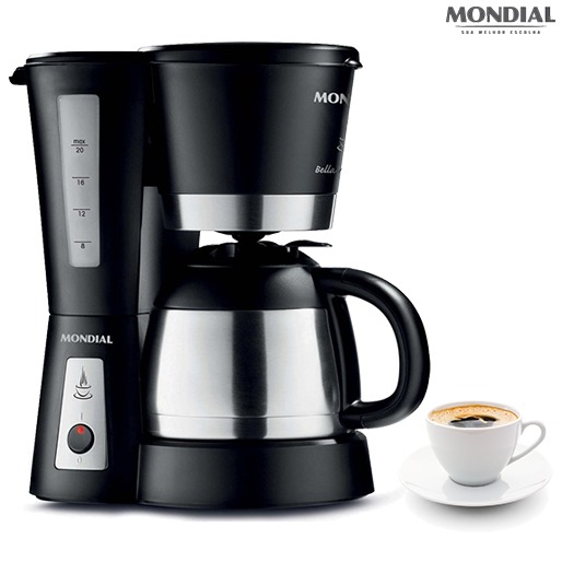 Prepara até 20 xícaras de café Cafeteira Mondial Bella Arome 20 xícaras