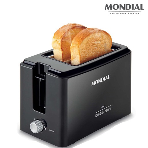 Torradeira Mondial Toast Due Black Torradeira Mondial Toast Due Black T-05 eletroportáteis torrada
