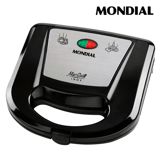 Sanduicheira e Grill Mondial Mac Inox S11 sanduicheira e grill mondial mac inox s11