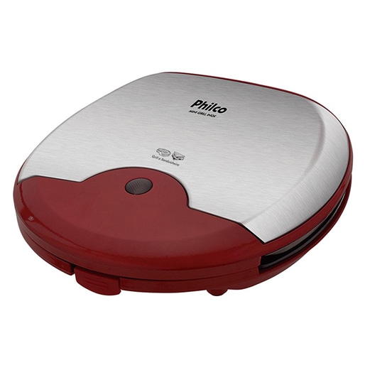 Mini Grill Philco Inox - Vermelho mini grill philco inox vermelho