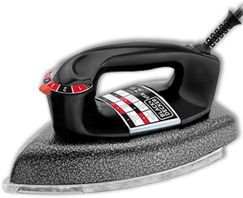 Cabo anatômico com giro em 360° Ferro Seco Black&Decker VFAECO4 poupa botões