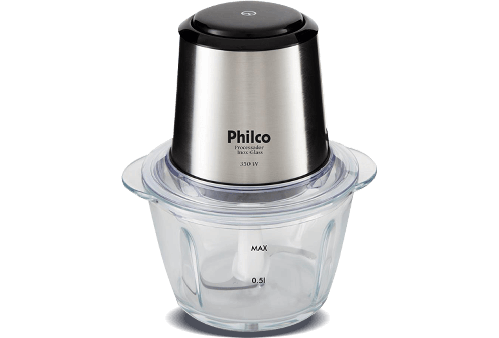 Processador de Alimentos Philco Inox Glass PPS01I Preto/Inox Processador de Alimentos Philco Inox Glass PPS01I Preto/Inox
