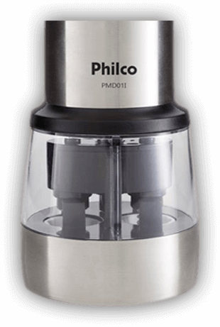 Botões com acionamento individual para moer Moedor Temperos Philco PMD01I dois compartimentos