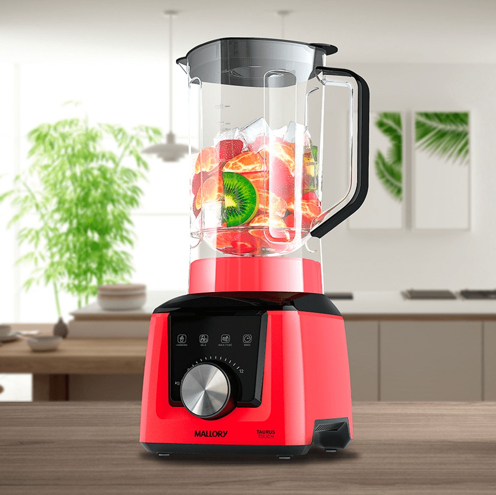 Liquidificador Mallory Taurus Glass Vermelho