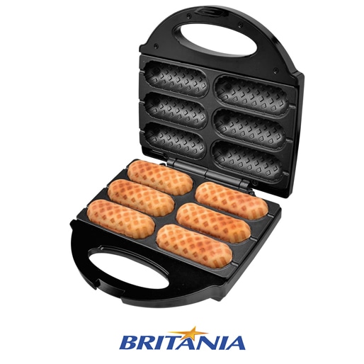 Possui tampa com trava crepeira hot dog britânia six capacidade
