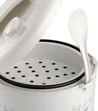 Panela elétrica Cadence com bandeja  para cozinhar no vapor e colher