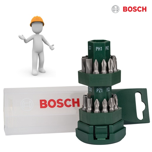 Jogo de pontas e bits Bosch 25 Peças