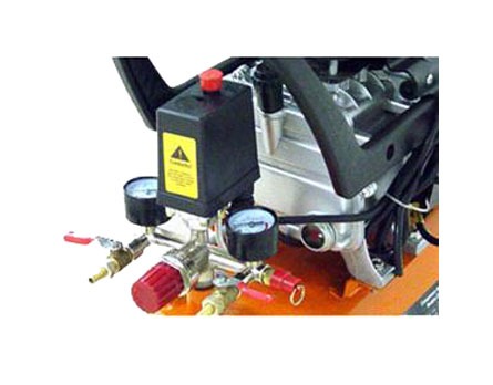 Com rodas - Item facilita o transporte do compressor