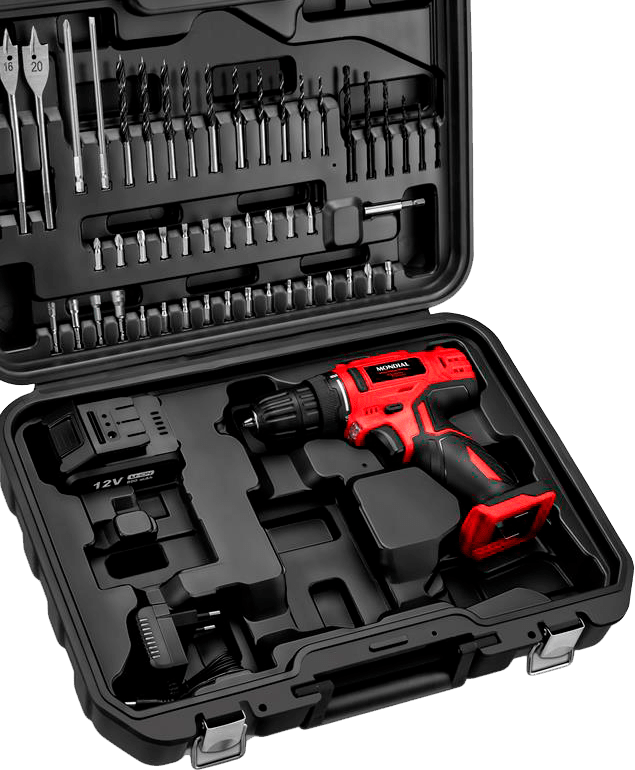 Parafusadeira Furadeira Mondial PF07 MA bateria 12V