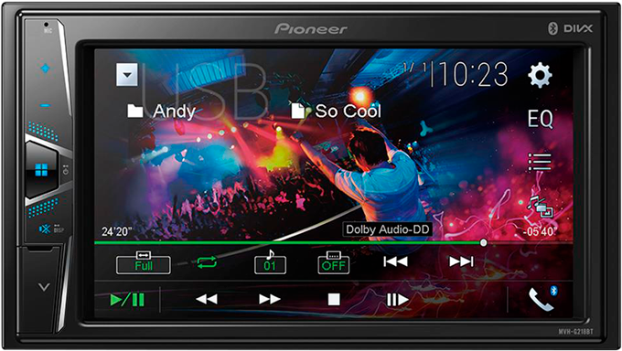 Entrada AUX e USB Central Multimídia Pioneer AUX USB