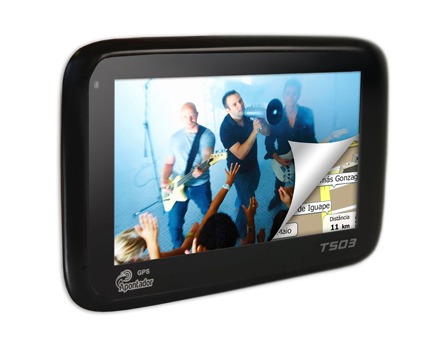navegador GPS Apontador T503 tela