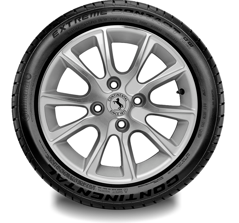 Estrutura Radial e índice de velocidade máxima em 270km/h Pneu Continental ExtremeContact DW dimensão 225/45