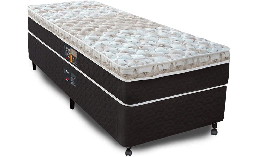 Cama Box Sleep Class Hibrido Castor Solteirão