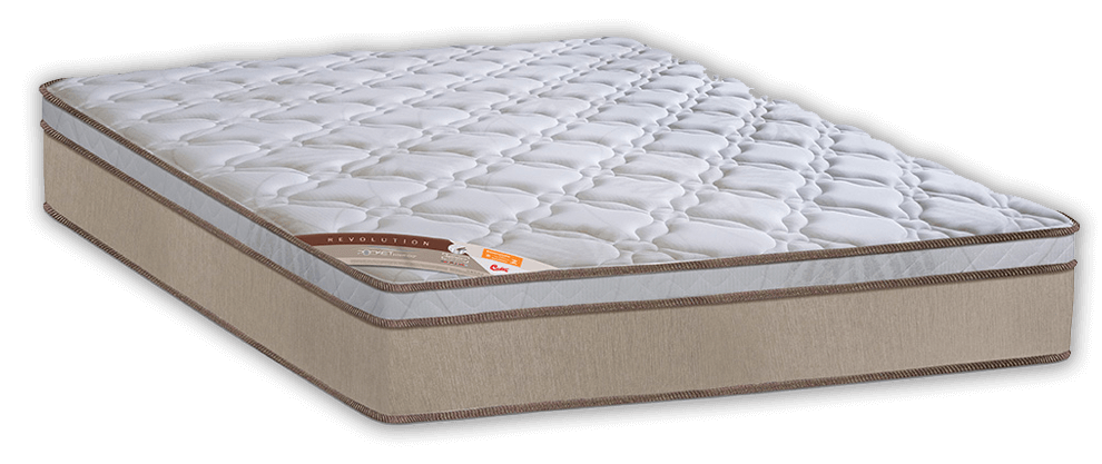 Colchão com revestimento em tecido suede e linium Colchão King Size Castor Revolution molas bonnel