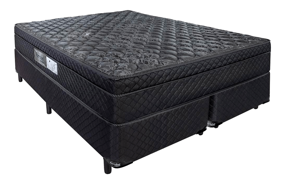 Cama Box King Size Portobel Diplomata Light Preta