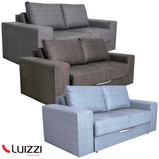 Sofá-cama retrátil Sofá-cama Casal Luizzi Móbile tecido Suede retrátil
