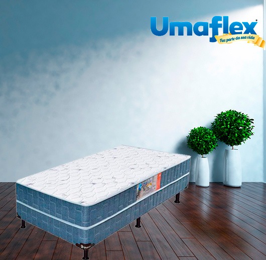 Cama Box Conjugada Solteiro Umaflex Native com Espuma D28 Cama Box Conjugada Solteiro Umaflex Native D28
