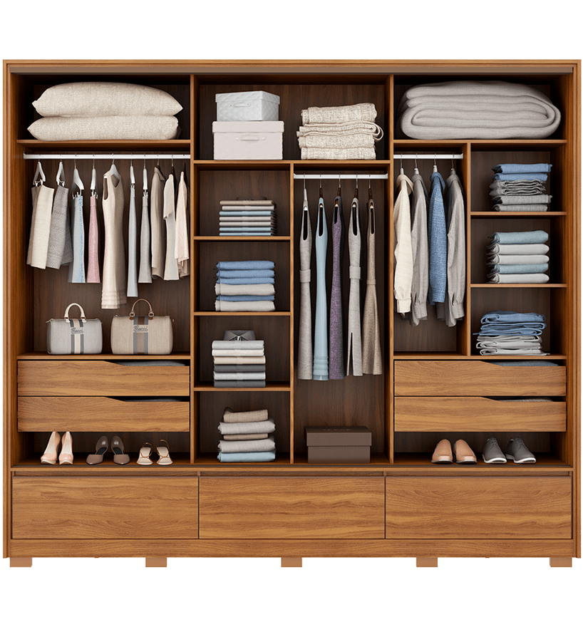 Gavetas deslizam com maior facilidade Guarda-Roupa Demartêz Toledo gavetas