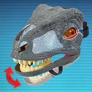 Máscara Velociraptor Mattel Olhos