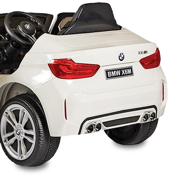 Painel com luzes, buzina e sons Carro Elétrico Bandeirante BMW X6M funções