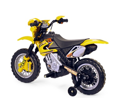 Moto com rodinhas laterais para maior apoio - Mais segurança e equilíbrio para o seu filho 