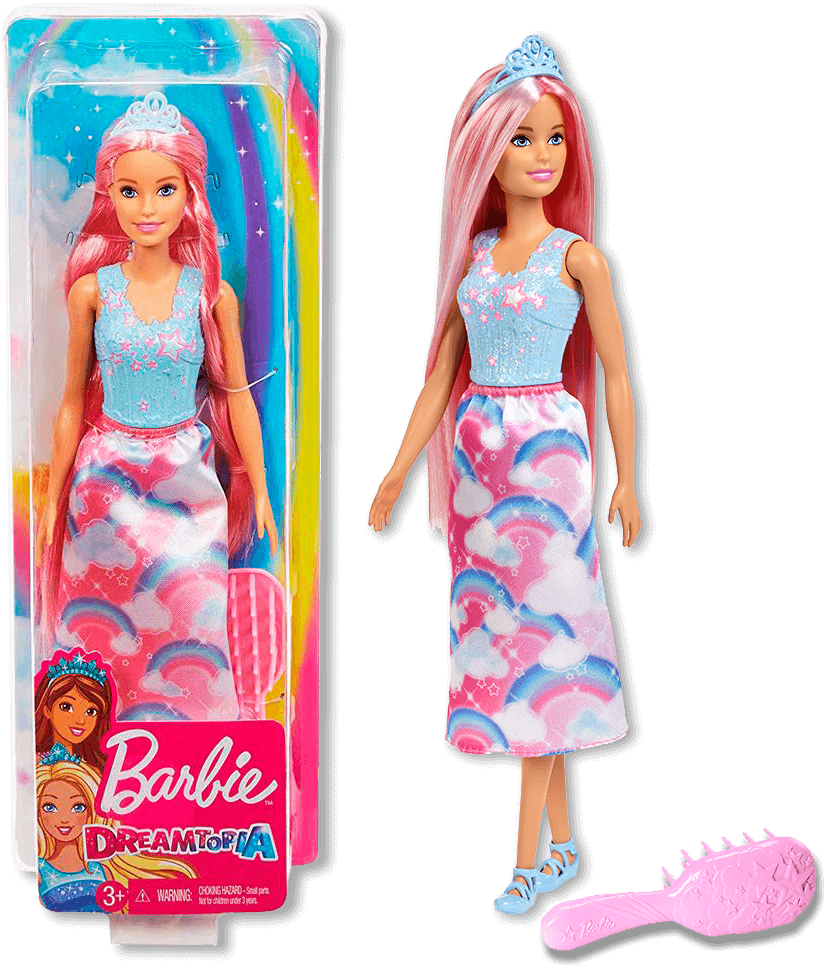 Boneca Barbie Mattel Dreamtopia escova pentear