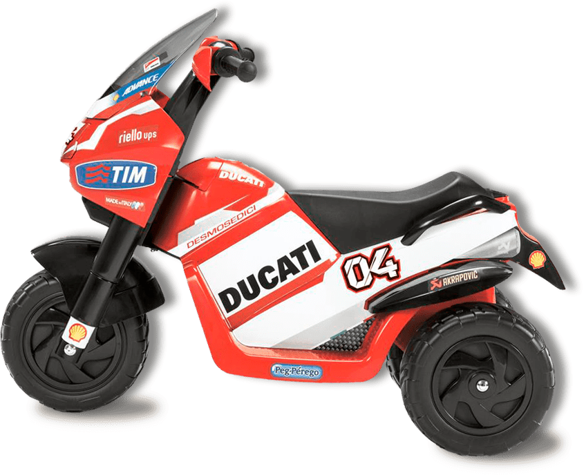 Carregador bivolt incluso Moto Elétrica Peg-Pérego Ducati