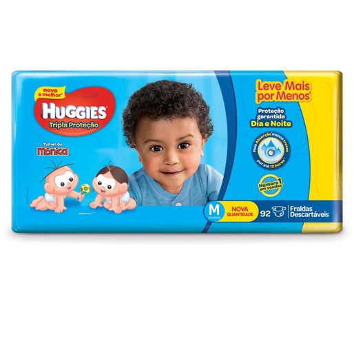 Fralda Huggies Tripla Proteção - Tamanho M Fralda Huggies Tripla Proteção Tamanho M bebê nenê