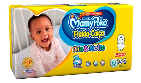 Seu bebê confortável Fralda Calça MamyPoko Dia e Noite Barreiras Laterais